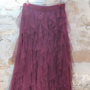 Anthropologie Ruffled Skirt